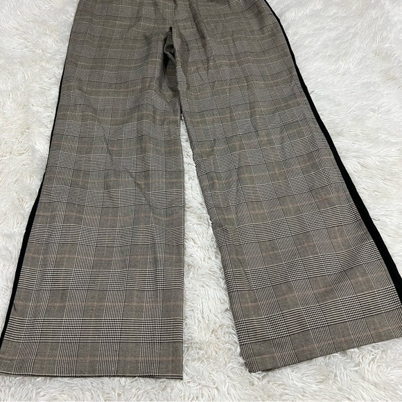 Forever 21 Wide Leg Glen Plaid Trousers Career Pants Size Large - Picture 7 of 12